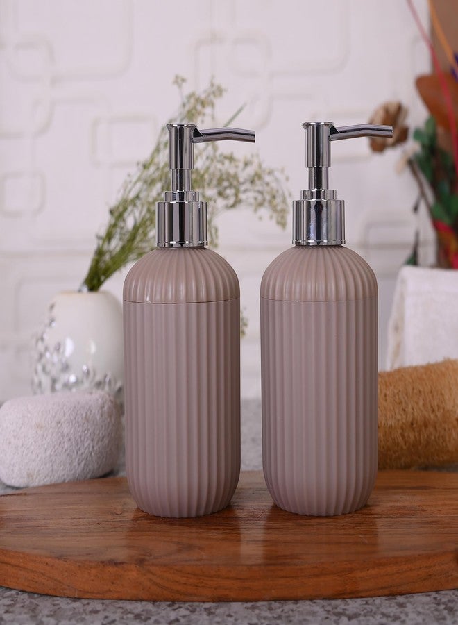 SHENRON Refillable Hand Soap Dispenser 250ml | Unbreakable Liquid Soap/Shampoo/Hand wash/Sanitizer/Lotion Dispenser Plastic Bottle for Kitchen, Wash-Basin and Bathroom -250 ml (Mud) - Image 1